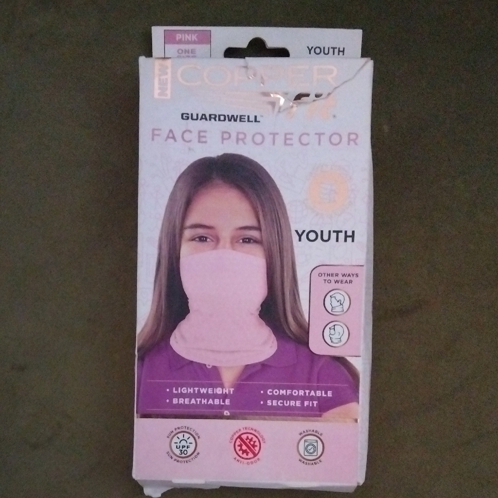 Youth Pink Face Protector - Kids Accessories